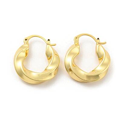 Rack Plating Brass Hoop Earrings
