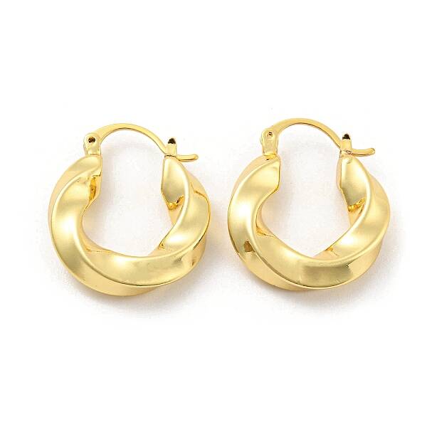 Rack Plating Brass Hoop Earrings