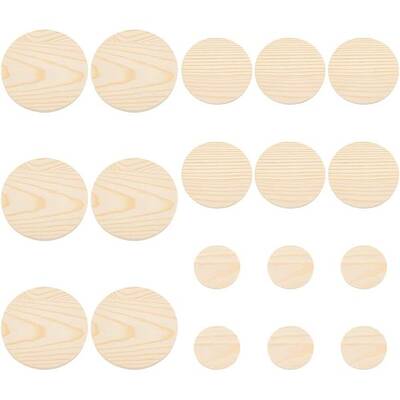 15Pcs 3 Style Unfinished Wood Cutouts