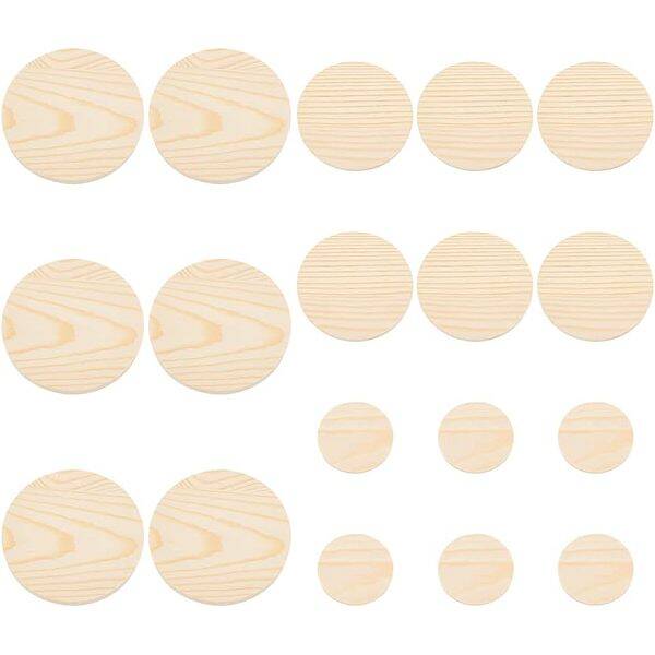 15Pcs 3 Style Unfinished Wood Cutouts