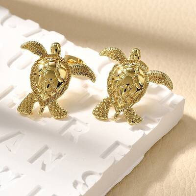 Brass Stud Earrings