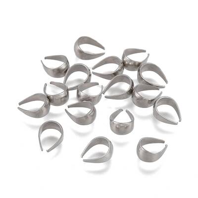 Tarnish Resistant 304 Stainless Steel Snap On Bails