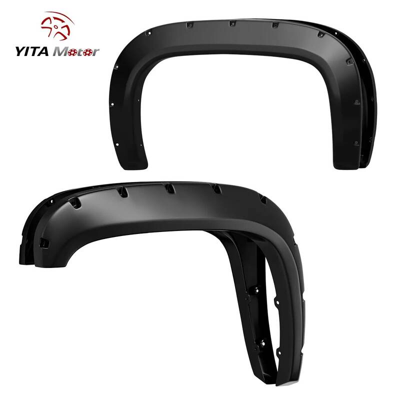 YITAMOTOR® Front & Rear Fender Flares Compatible with 2007-2013 Chevy Silverado 1500 (Only Fit 69.3” Short Bed) (NOT for G...