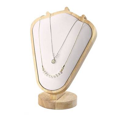Bust Shaped PU Leather Necklace Display Stands