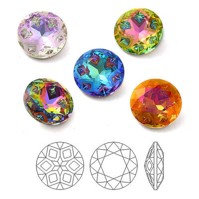 K9 Glass Rhinestone Cabochons