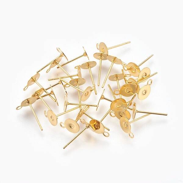 304 Stainless Steel Stud Earring Settings