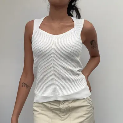 Max & Co Top - Small White Viscose Blend