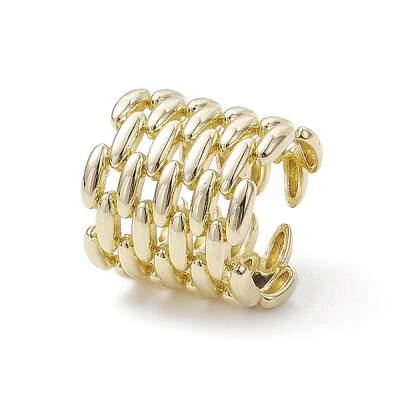 Rack Plating Brass Open Cuff Ring
