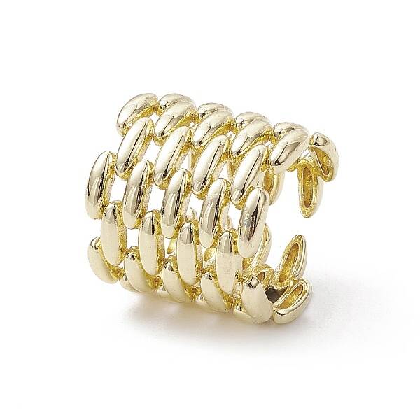 Rack Plating Brass Open Cuff Ring