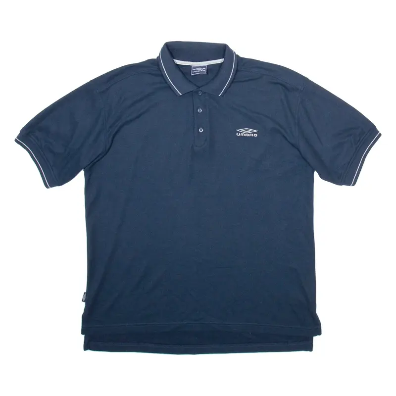 UMBRO Mens Polo Shirt Blue L