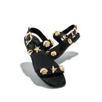 Sea Shore Flat Sandals - Black