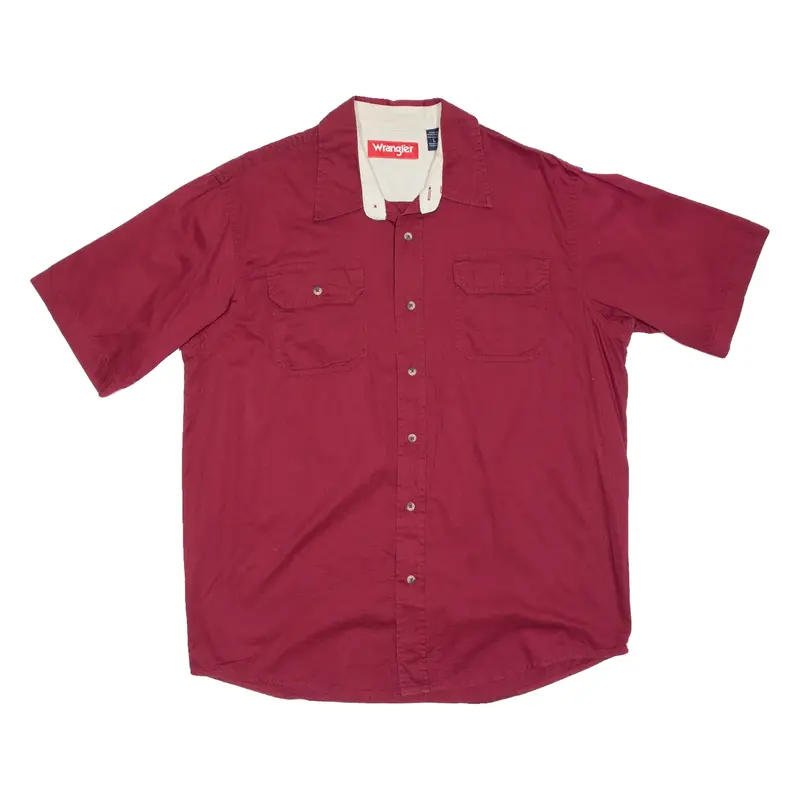WRANGLER Mens Shirt Maroon L