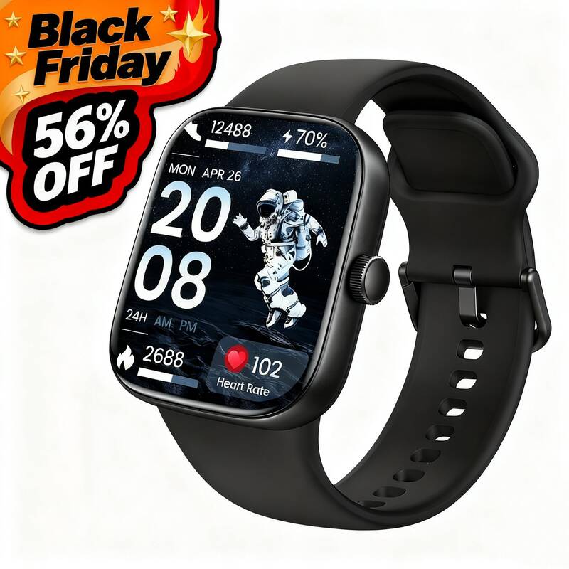 TOZO S7 Smartwatch Bluetooth Call AMOLED Ultra HD Screen,Dynamic Dials Messages Push 100 Sports Modes,Detect Human Healt