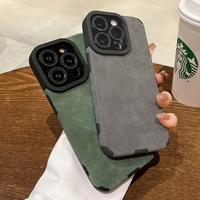Fashion Matte Leather Silicone Case For iPhone 16 Pro Max 15 Plus 14 12 13 11 Lens Protection Shockproof Cover ip16 phone Cel...