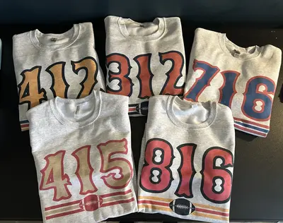 Area Code Football Sweatshirt