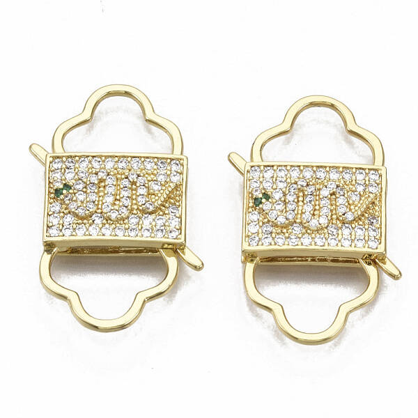 Brass Micro Pave Cubic Zirconia Clasps