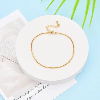Brass Curb Chain Bracelets for Women