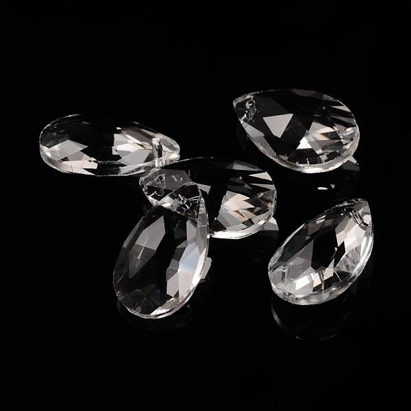 Faceted Teardrop Glass Pendants
