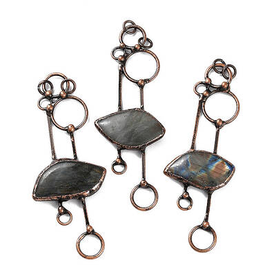 Natural Labradorite Big Pendants