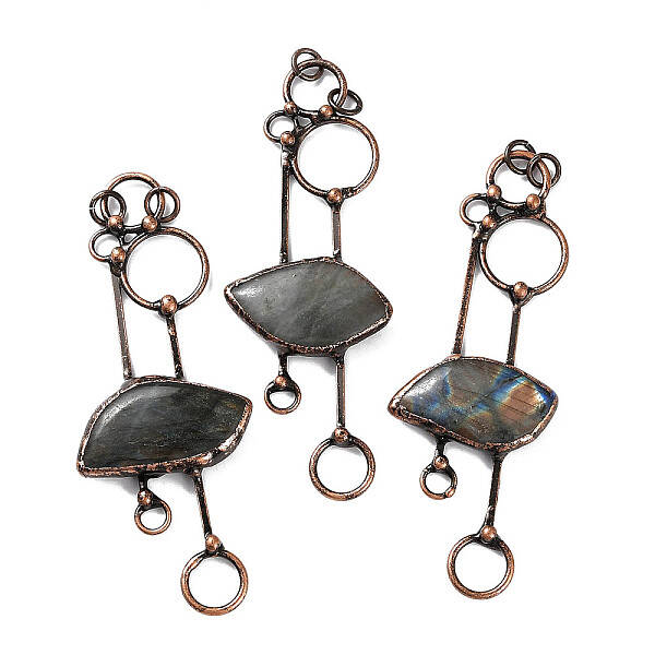 Natural Labradorite Big Pendants