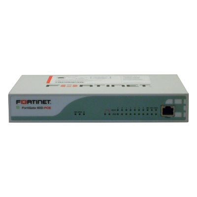 Fortinet FG-60D-POE-BDL-974-36 | FG 60D-POE 1000Base-T GbE 2 x RJ-45 (WAN) 1 x RJ-45 (DMZ) 5 x RJ-45 2 x RJ-45 8GB Storage Fi...