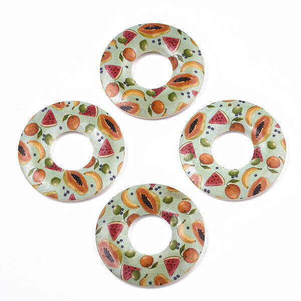 Fruit Seris Printed Wood Pendants