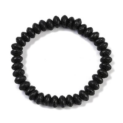 Natural Lava Rock Beaded Stretch Bracelets for Men Women