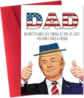 Funny Trump Father’s Day Card from Kids, Daughter, Son, Wife – Hilarious Gift for Dad, Him, Papa – Make Father’s Day ...