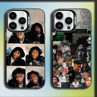 Y-Youngboy Never Broke Again Phone Case For iPhone 16,15,14,13,12,11,Mini,Pro,SE,MAX Gray Matte Silicone Black Cover Cellphon...