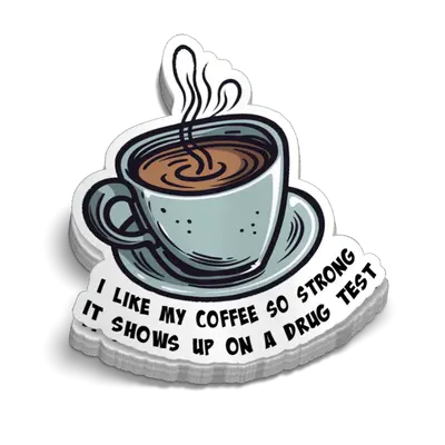 Strong Coffee - Hard Hat Decal