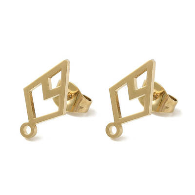 Ion Plating(IP) 304 Stainless Steel Stud Earring Findings