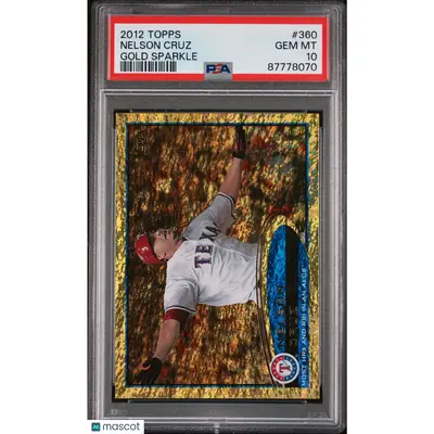 Nelson Cruz PSA 2012 Topps GOLD SPARKLE #360 10 87778070 POP 1