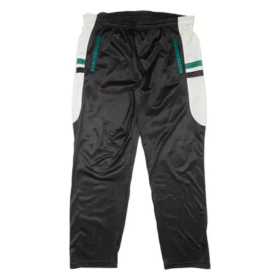 SPEEDWAY Mens Track Pants Black 90s Straight 2XL W36 L30