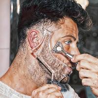 Beard Shaping Tool Comb for Perfect Line Up Edging Men Jaw Cheek Neck Symmetric Curve Step Cut Works with Razor Trimmer Clipp...