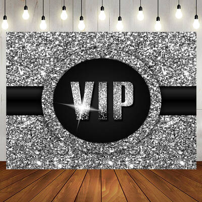 Aperturee Luxury Black Silver Vip Birthday Party Backdrop, 5X3FT(1.5X1M), 15.07 USD, birthday backdrops, NYHD1I25-E