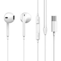 Wired Earphones, Portable Wired Earplugs with Microphone and Volume Control, Universal In-ear Headphones for Type C Devices...