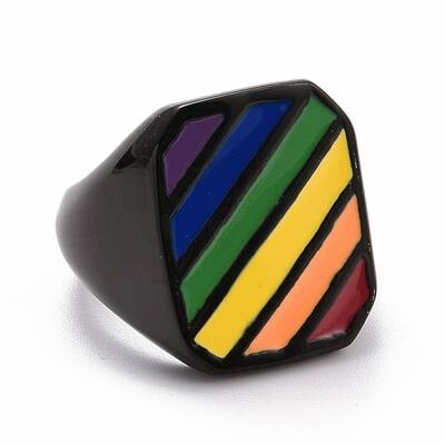 Pride Style Stainless Steel Finger Rings