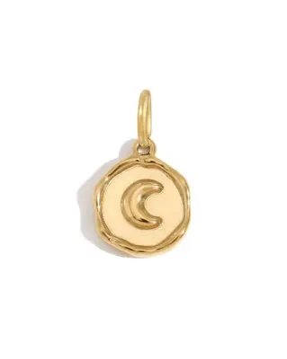 Round Moon Charm | Metal Color: Gold