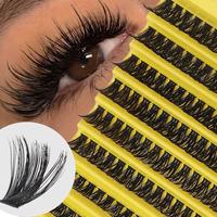 Natural Look Eyelash Extensions, 1 Box Individual False Eyelashes, Self Grafting Curl Eyelashes, Eye Makeup Enhancement False...