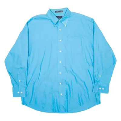 NAUTICA Oxford Mens Plain Shirt Blue Long Sleeve 2XL