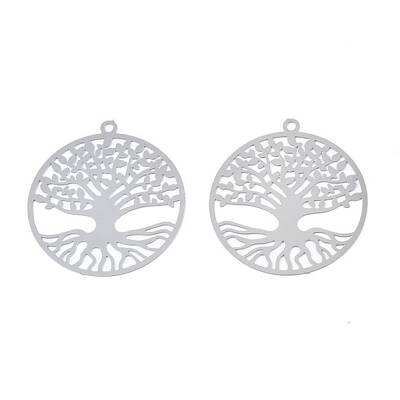 Non-Tarnish 201 Stainless Steel Filigree Pendants