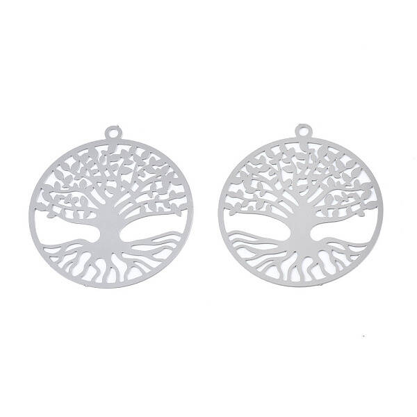Non-Tarnish 201 Stainless Steel Filigree Pendants
