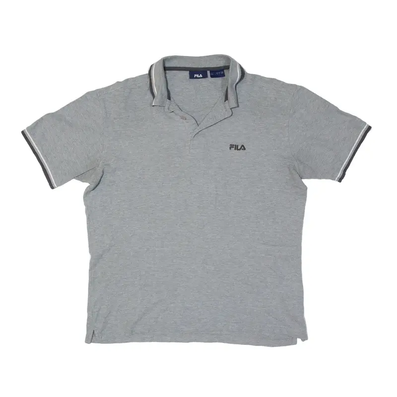 FILA Polo Shirt Grey Short Sleeve Mens L