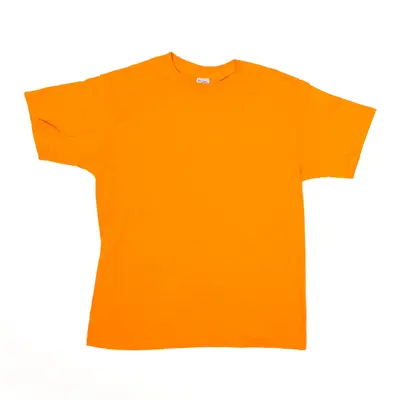 GILDAN Neon T-Shirt Orange Short Sleeve Boys L