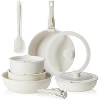 【Deal】Sweet Furniture S - Home 12 Pcs Pots and Pans Set Nonstick - Kitchen Cookware Set with Detachable Handle, Induction...