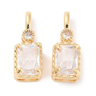 Brass Micro Pave Cubic Zirconia Pendants
