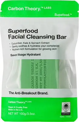 Carbon Theory superfood green face cleansing soap 100g
