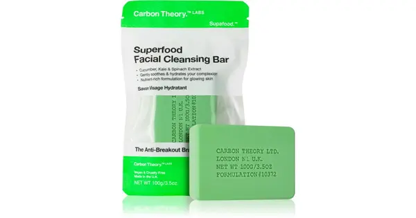 Carbon Theory superfood green face cleansing soap 100g