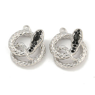 Brass Micro Pave Cubic Zirconia Pendants
