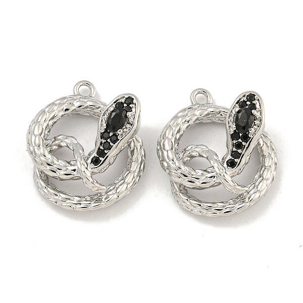 Brass Micro Pave Cubic Zirconia Pendants